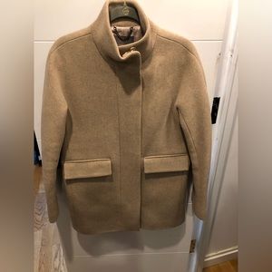 JCrew cocoon stadium Italian wool coat in light camel Size 6